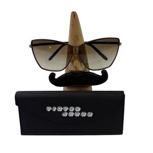 Gucci GG2909/S Butterfly Sunglasses Burgundy Gold Metal Oversized Made in Italy